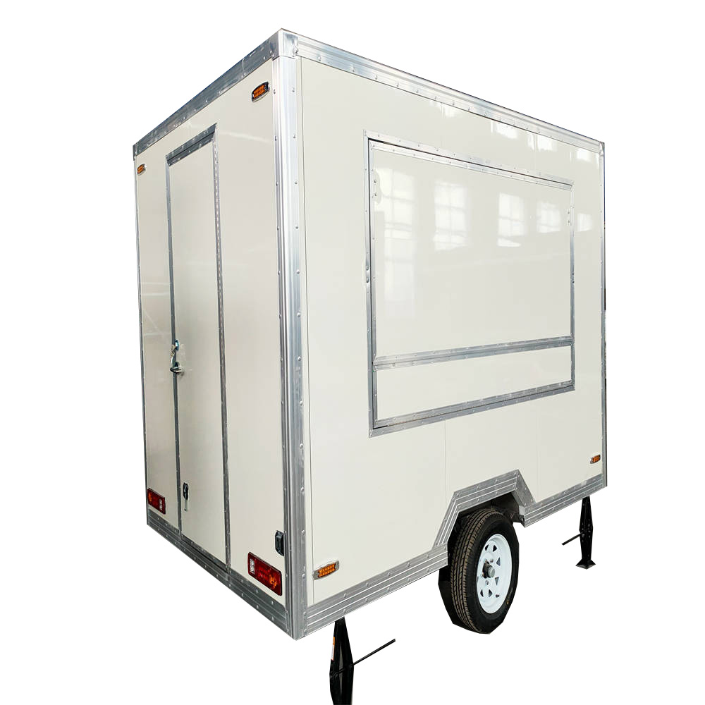 3m (10Ft) White Square Food Trailer