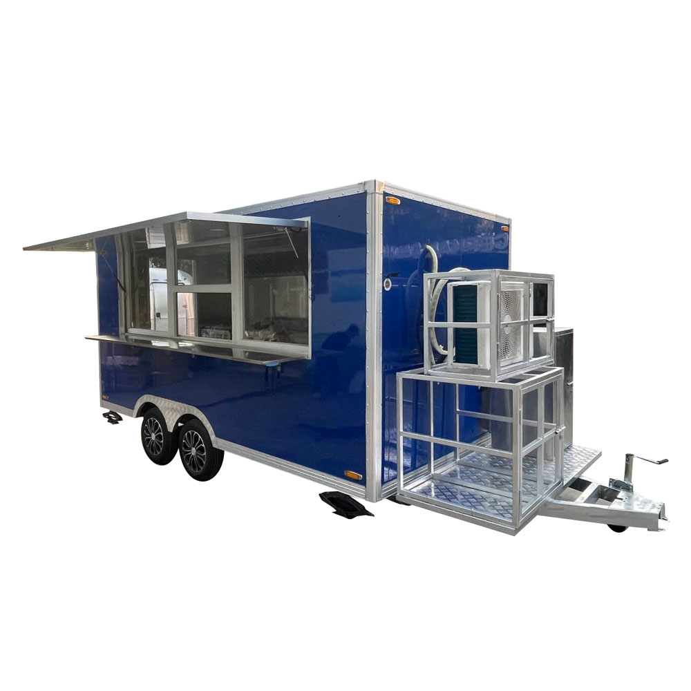4m（13ft） Blue square food trailer