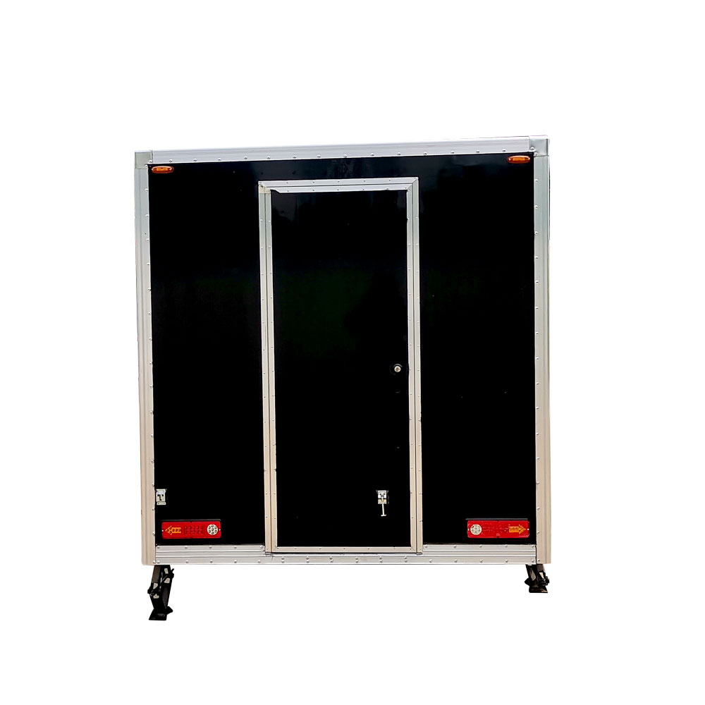 4m（13ft） Squqre black food trailer