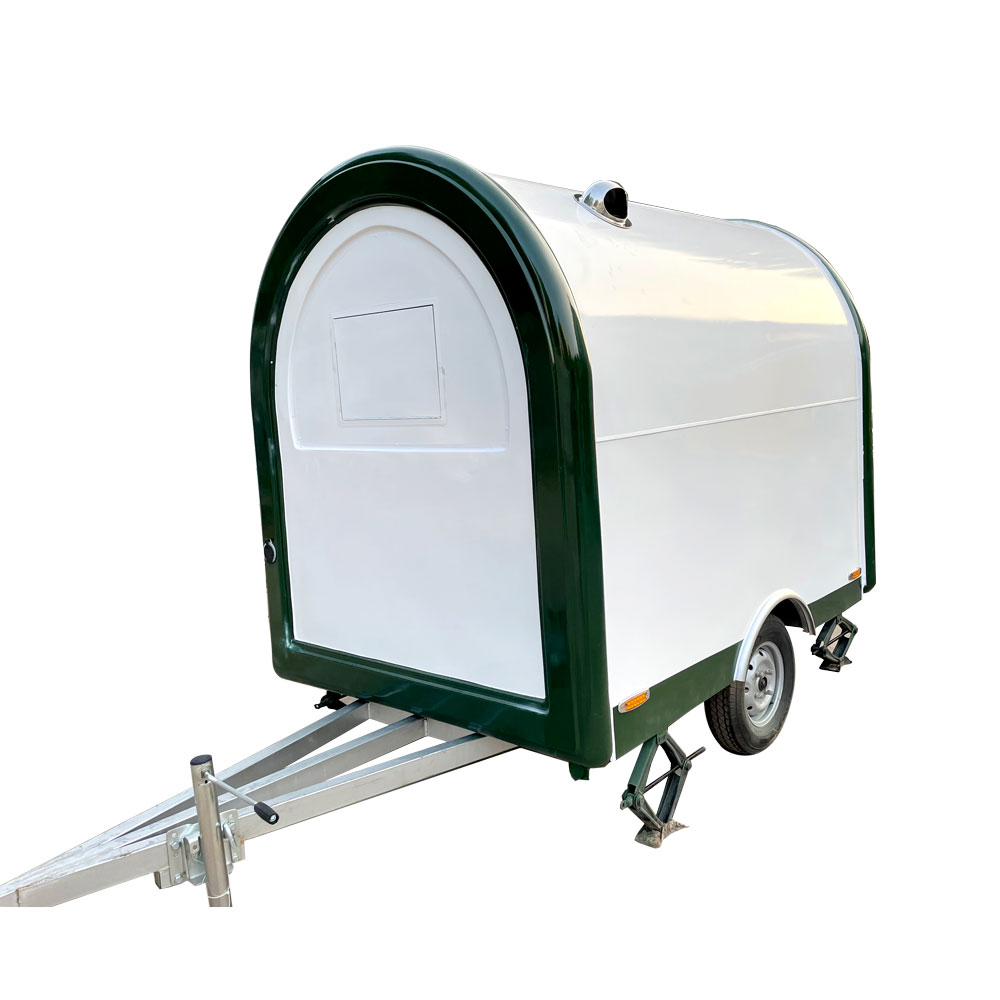 2.1m（7ft）Round white and green food trailer