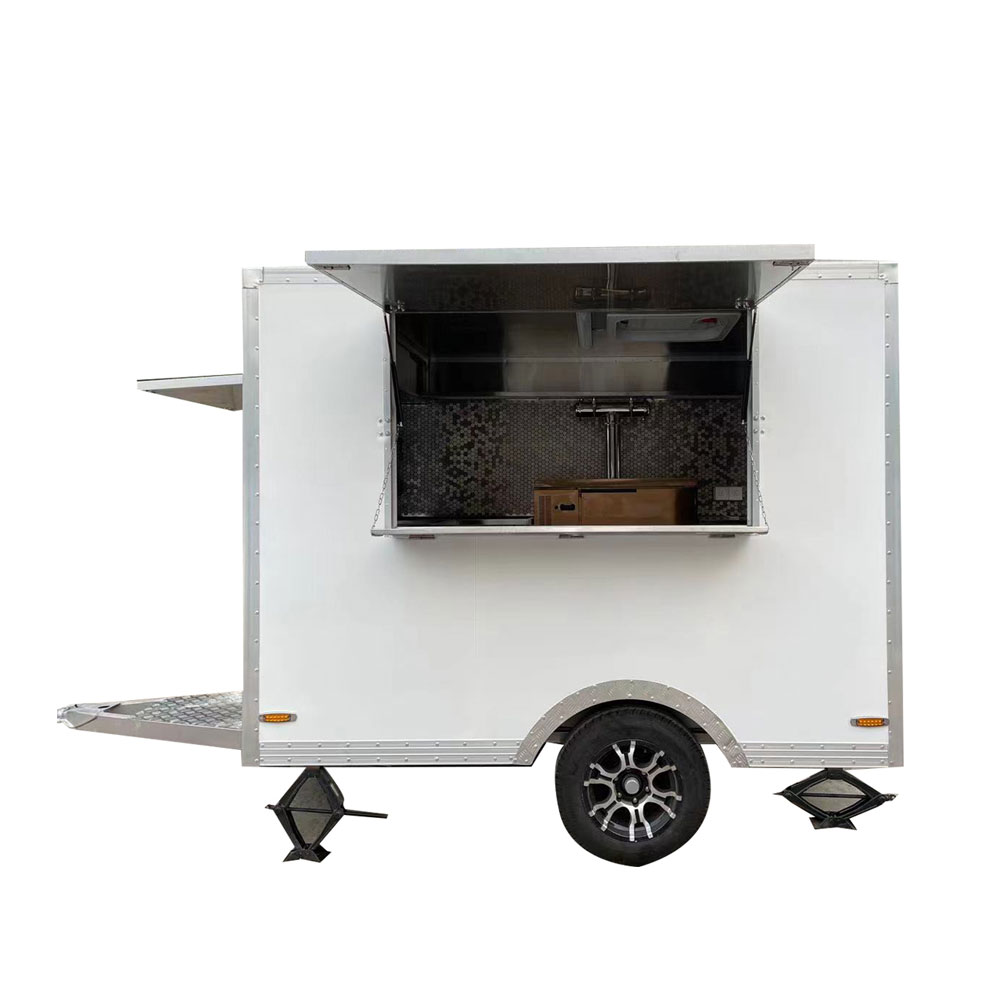 2.1m (7ft) White food trailer