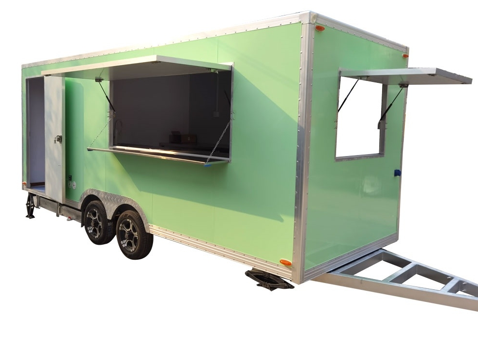 5.5m (18ft) Green Trailer with toilet  