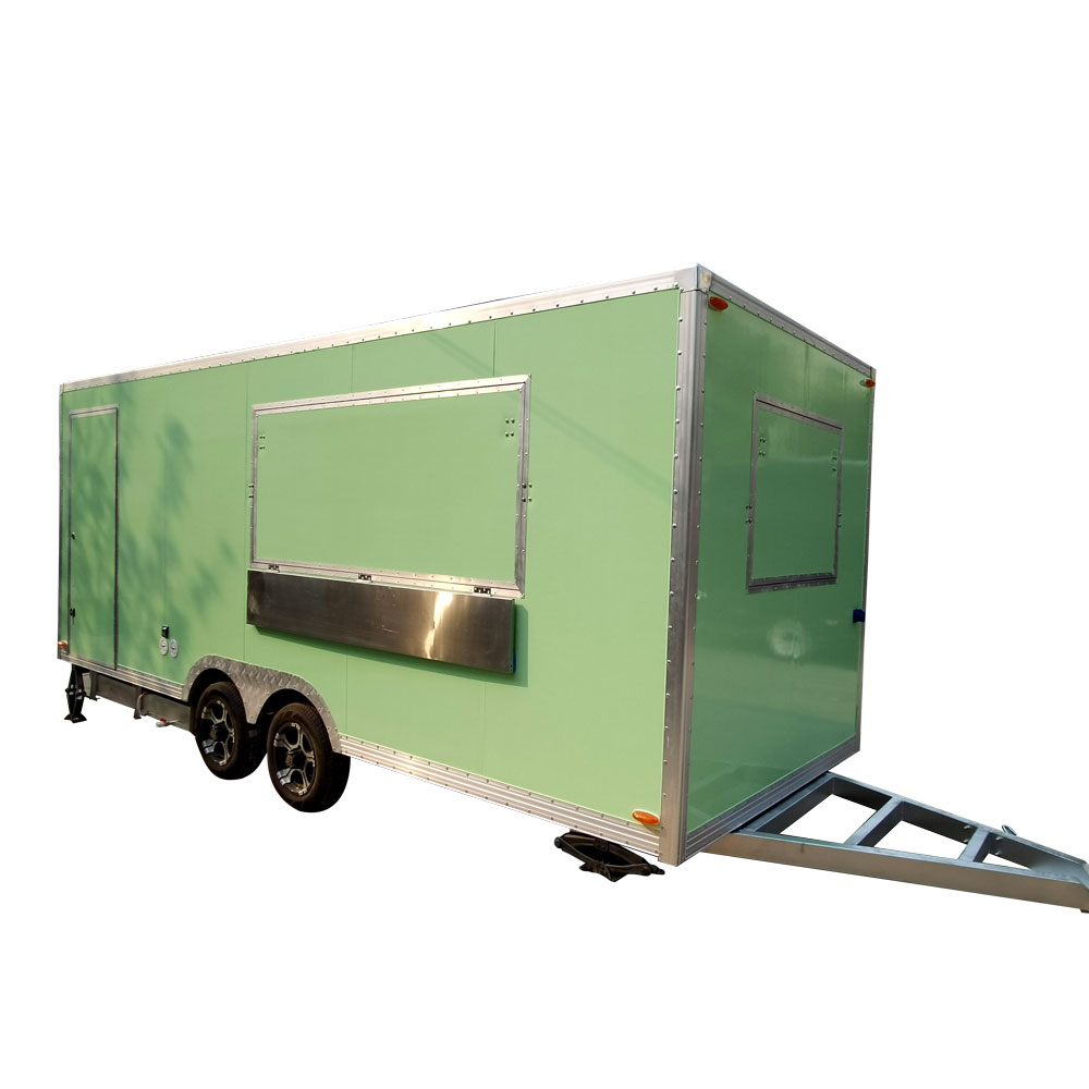 5.5m (18ft) Green Trailer with toilet  