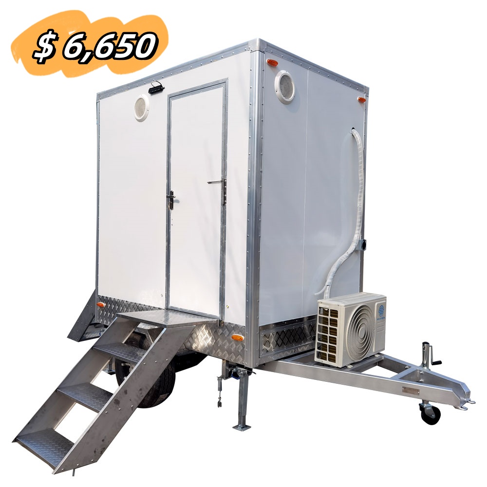 2m（6.5ft）Single Stall Toilet Trailer