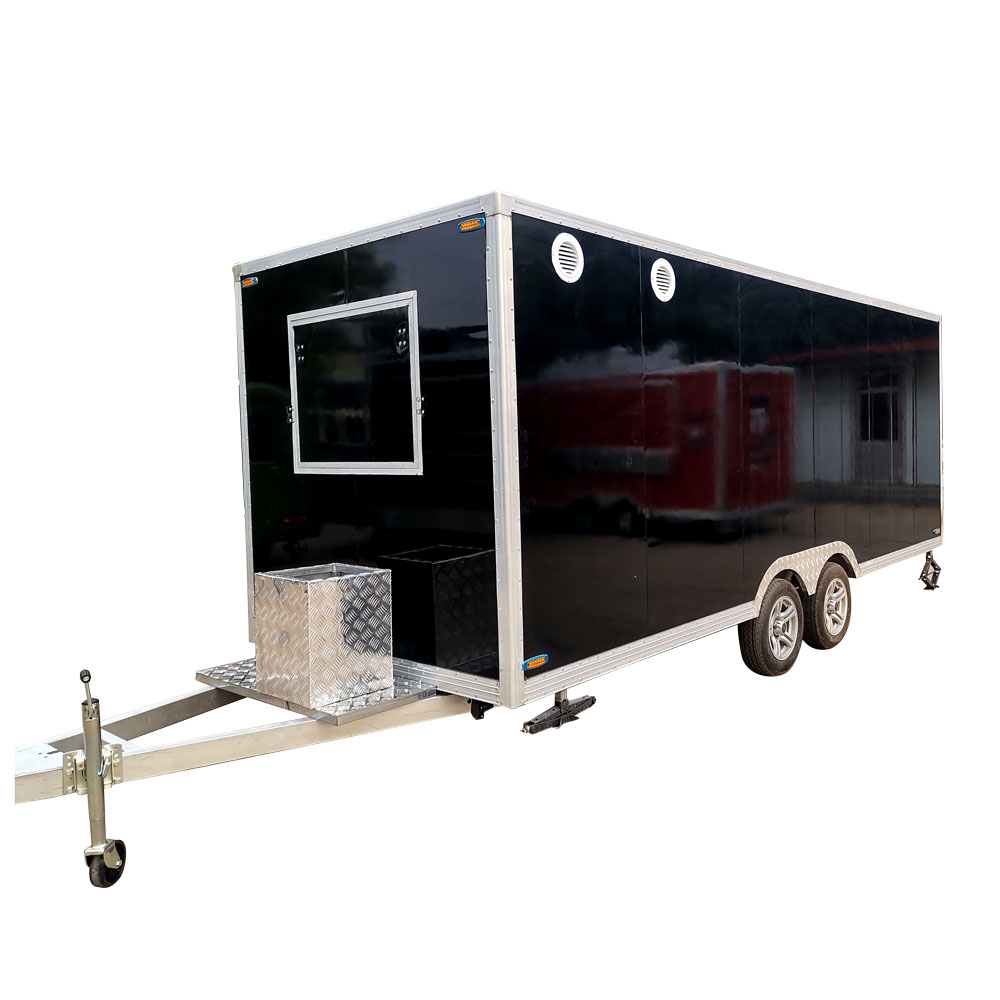 5.5m (18ft)  Black food trailer