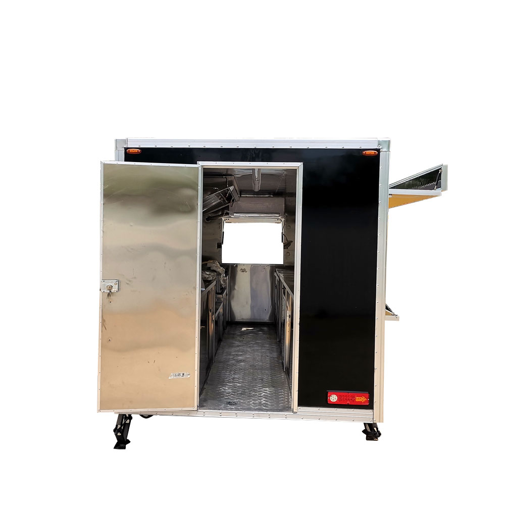 4m（13ft） Squqre black food trailer