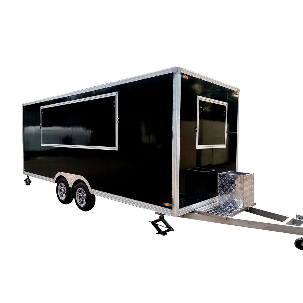 5.5m (18ft)  Black food trailer