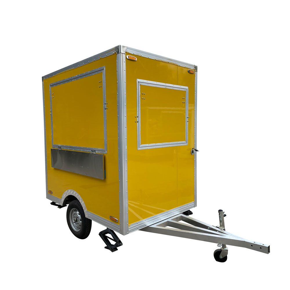 2.1m（7ft） Yellow square food trailer