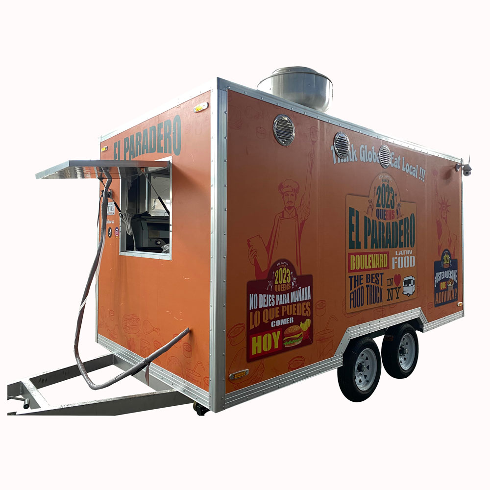 4m (13Ft) White Square Food Trailer