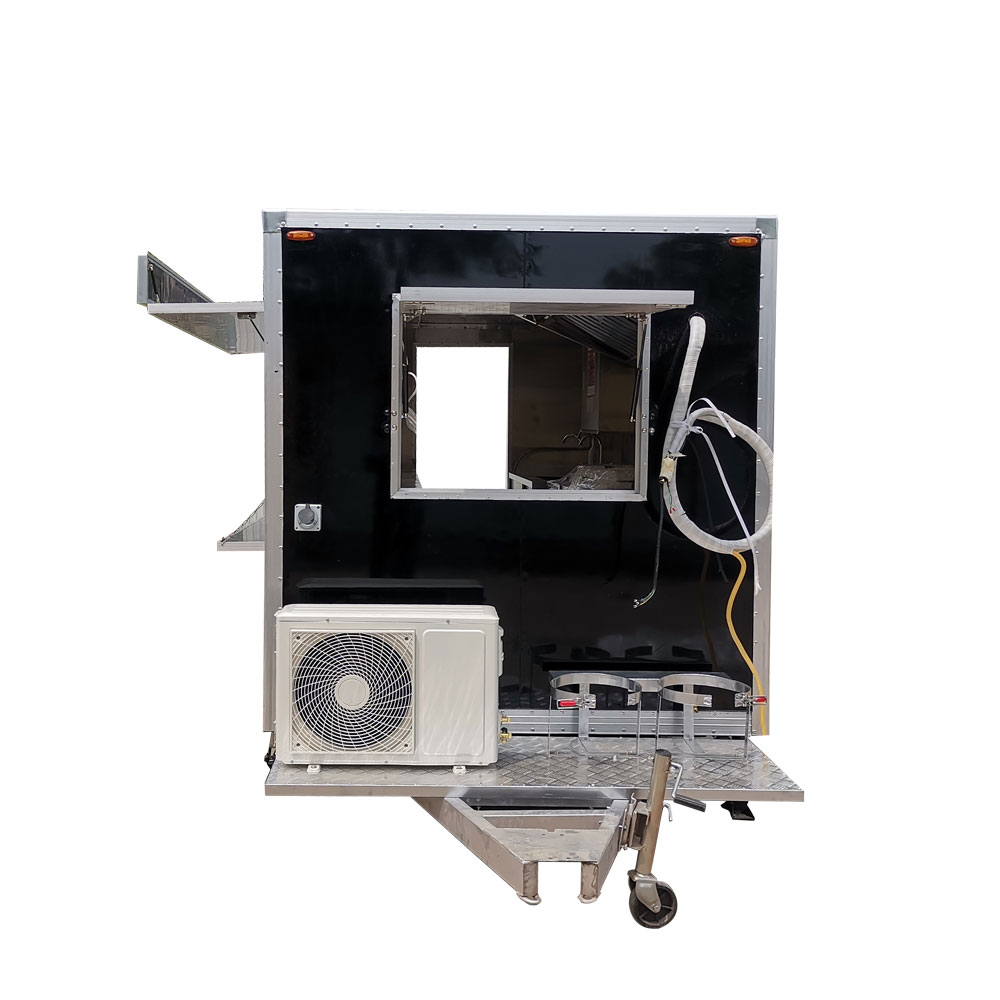 4m（13ft） Squqre black food trailer