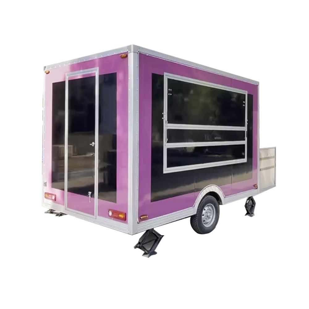 3m（10ft）Squqre pink,black food trailer