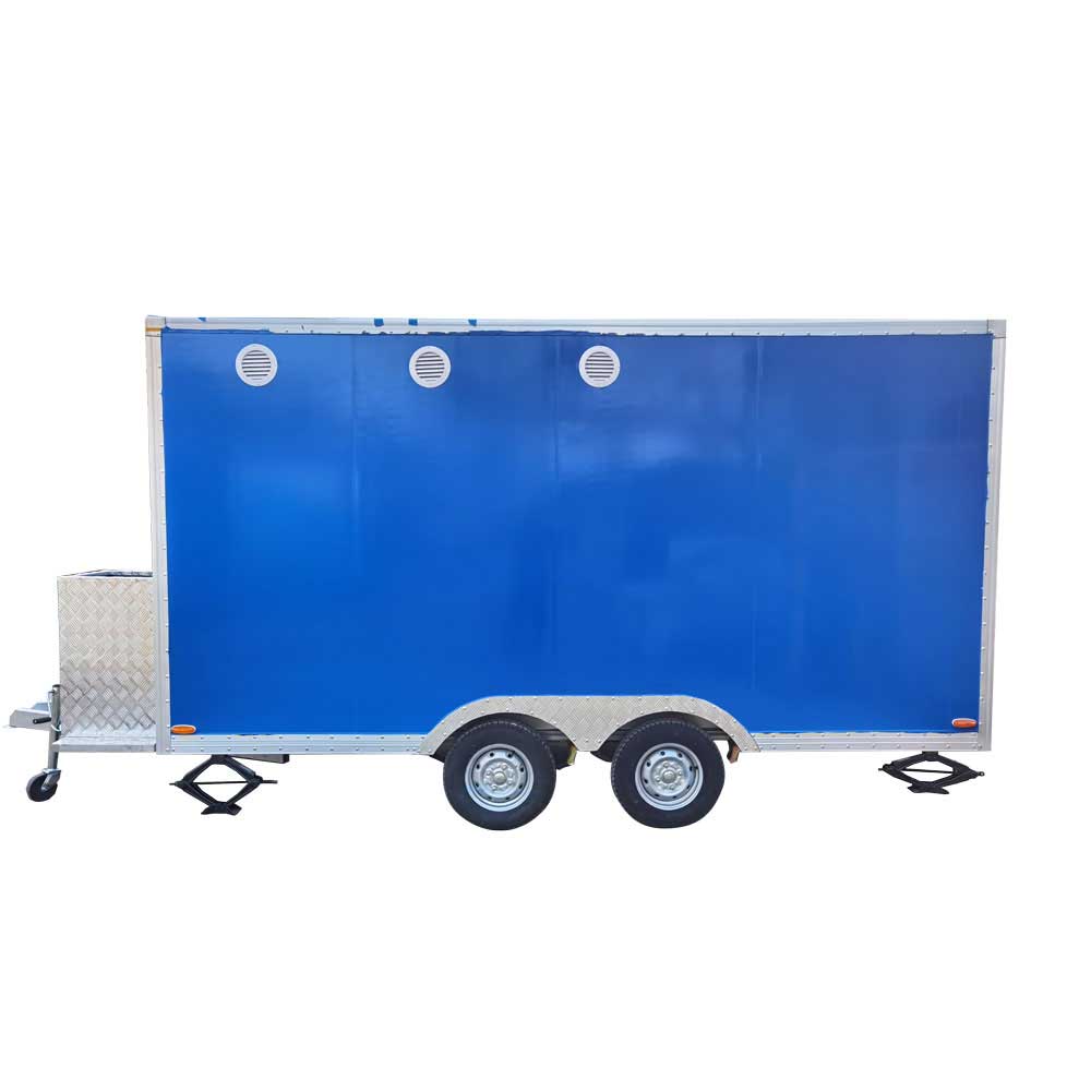 4m (13ft) Squqre blue food trailer