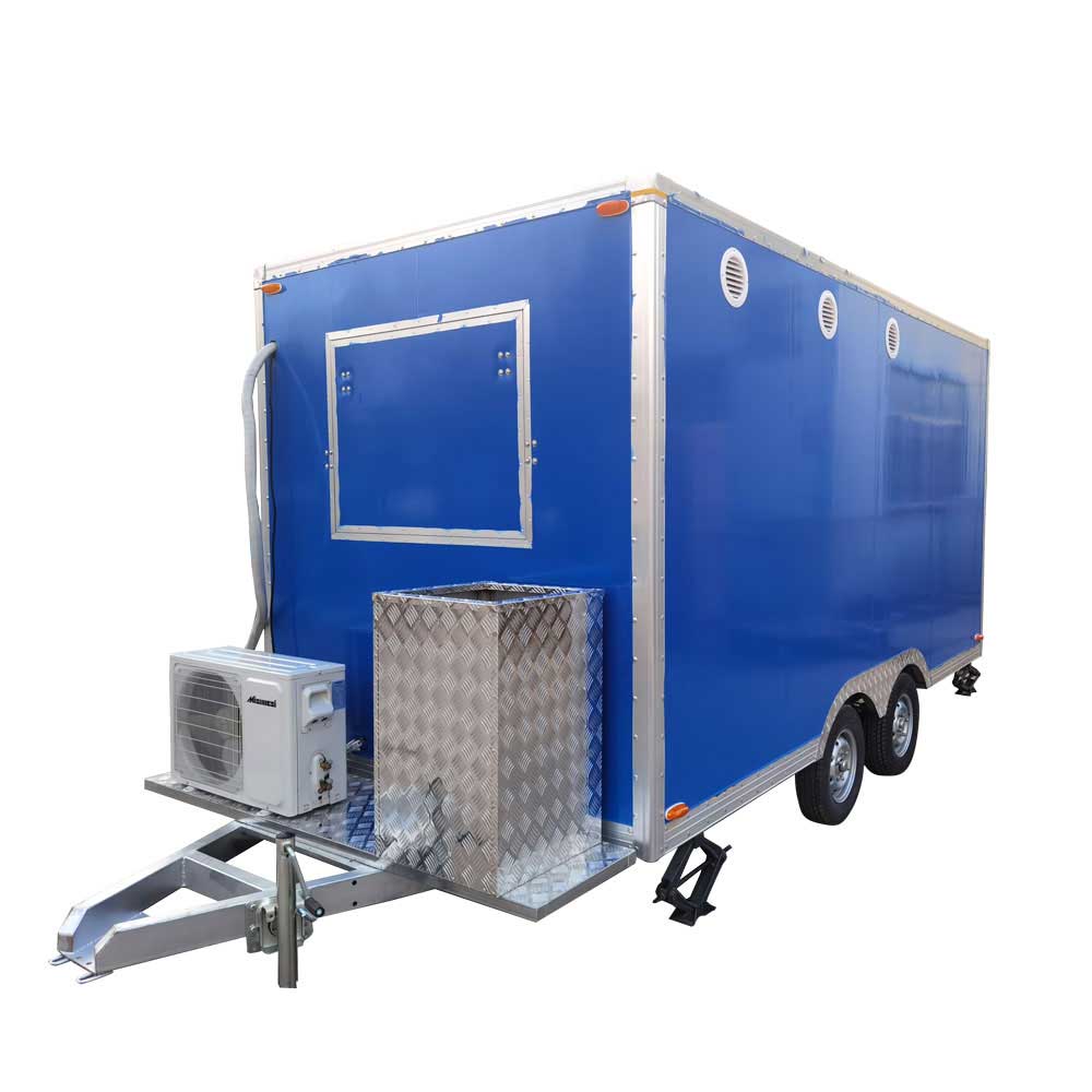 4m (13ft) Squqre blue food trailer