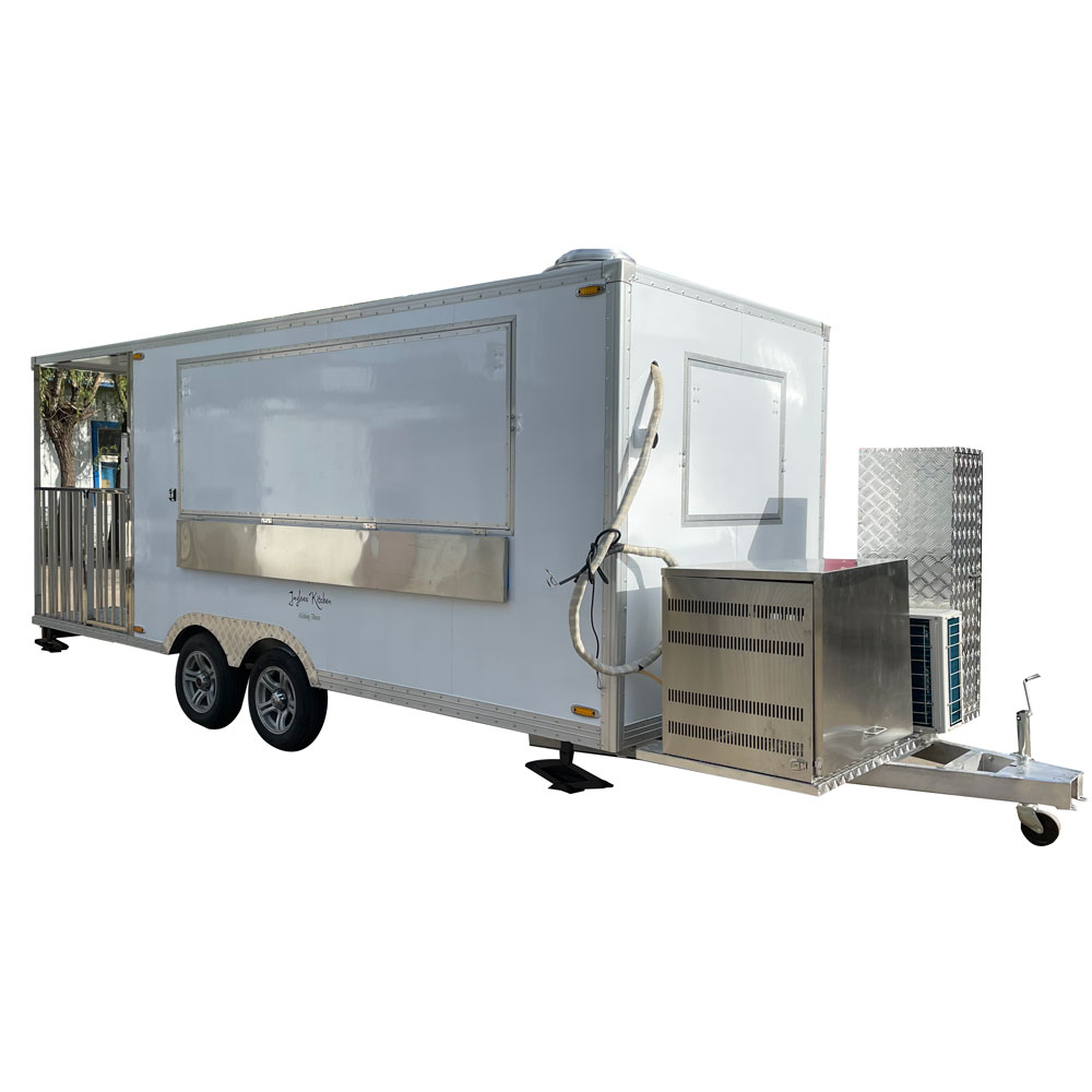 5.5m (18ft) White food trailer