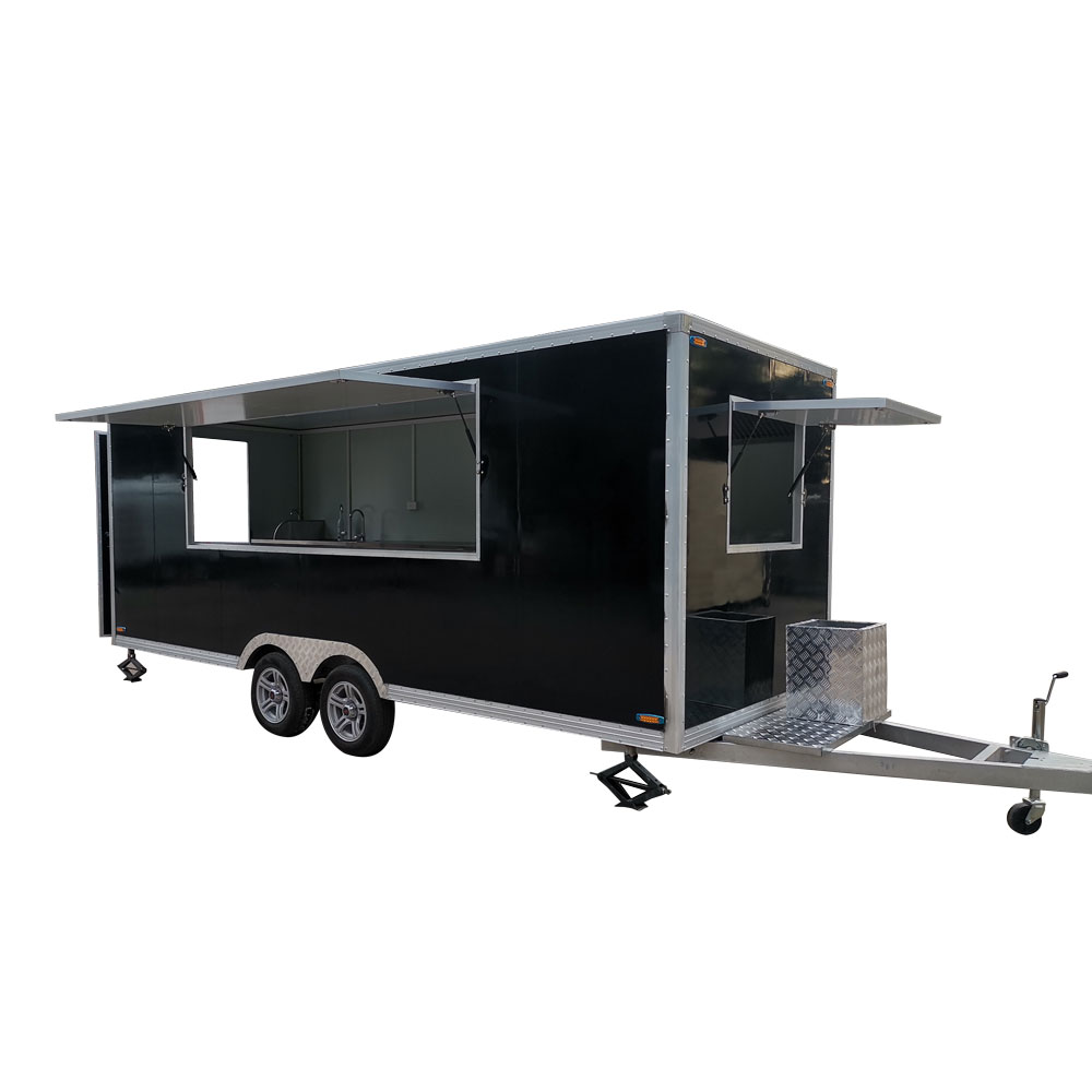 5.5m (18ft)  Black food trailer