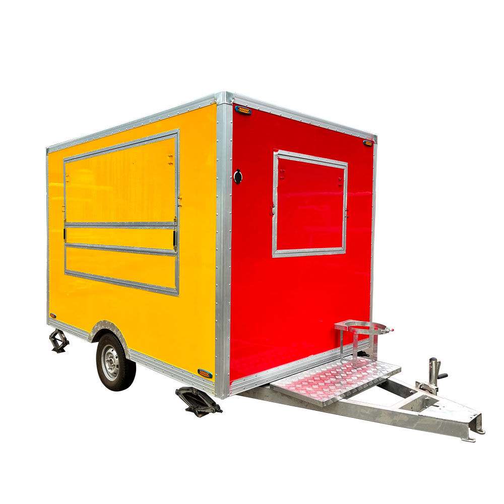 3m（10ft）Red&yellow  square food trailer
