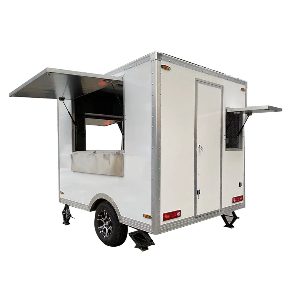 2.1m (7ft) White food trailer