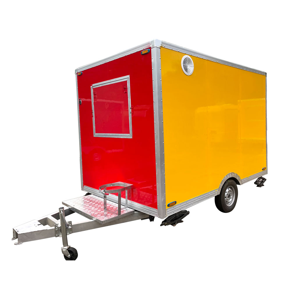 3m（10ft）Red&yellow  square food trailer