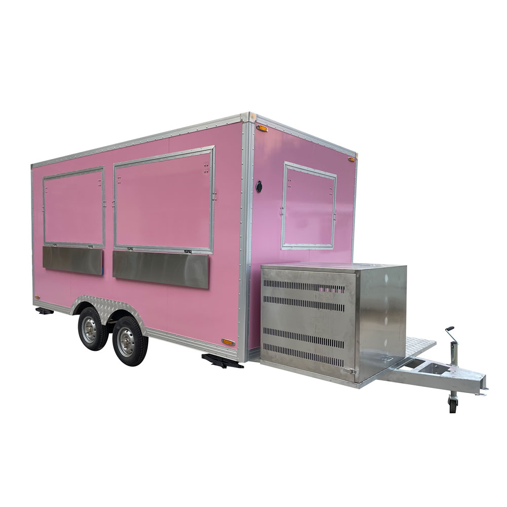 4m（13ft） Pink double window trailer
