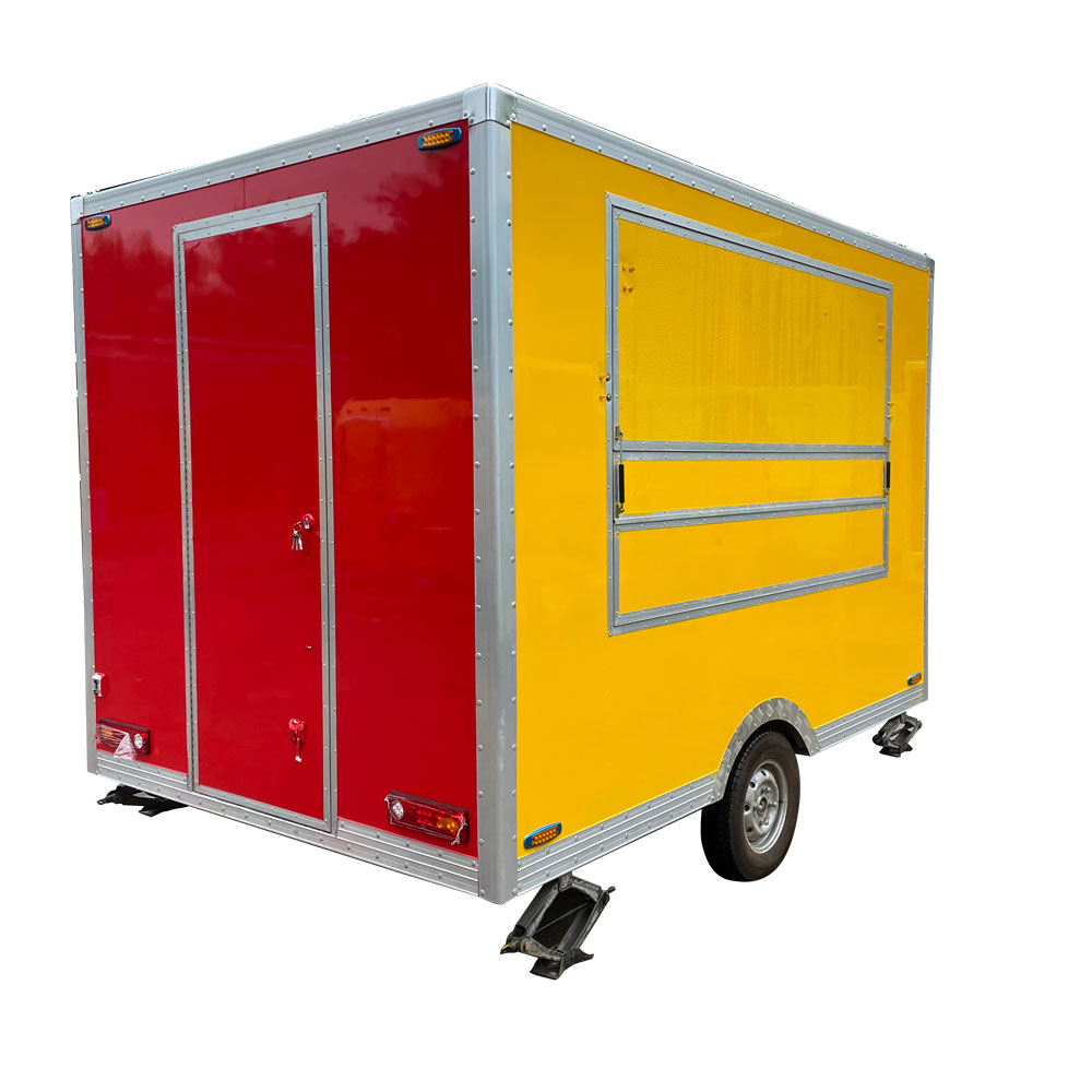 3m（10ft）Red&yellow  square food trailer