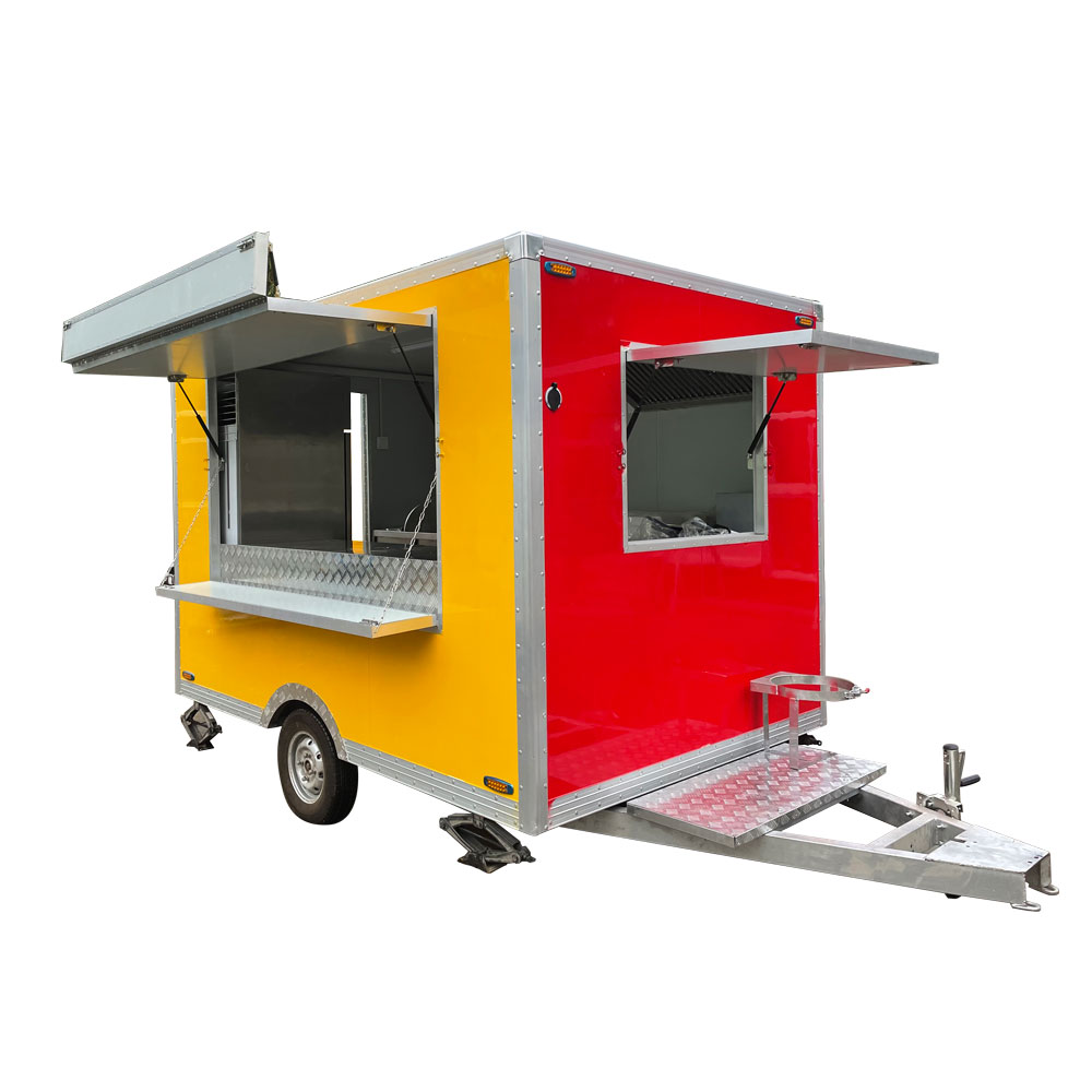 3m（10ft）Red&yellow  square food trailer