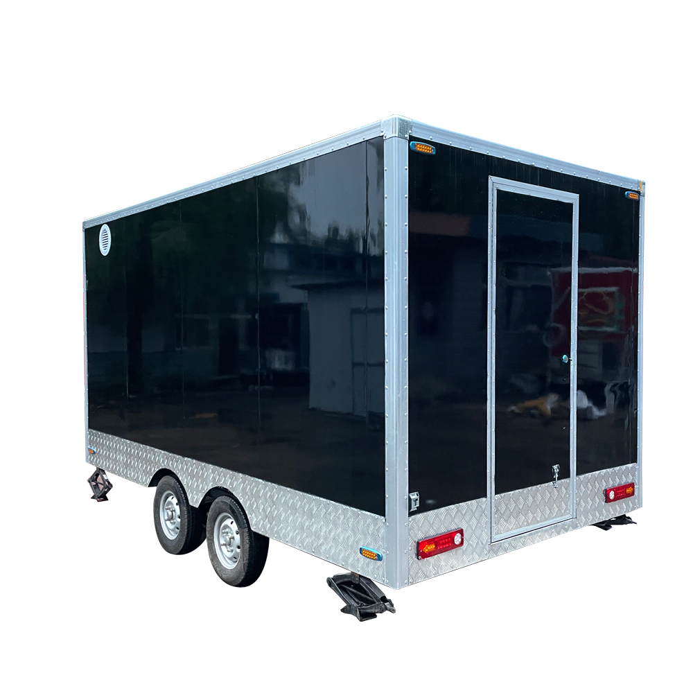 4m （13ft）Squqre black food trailer