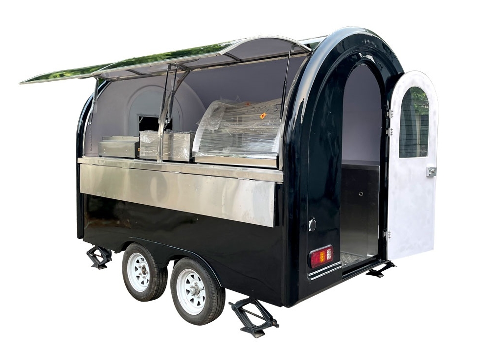 3m （10ft）Round black dome food trailer