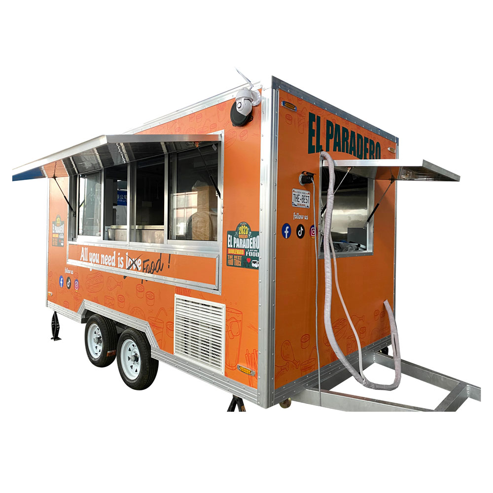 4m (13Ft) White Square Food Trailer