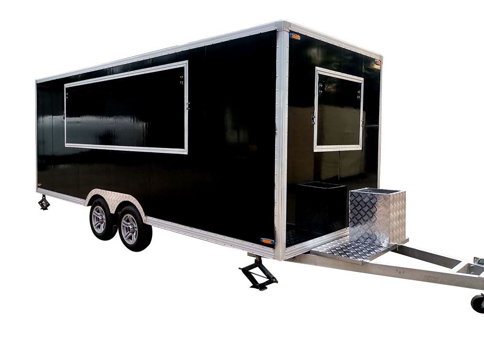 5.5m (18ft)  Black food trailer