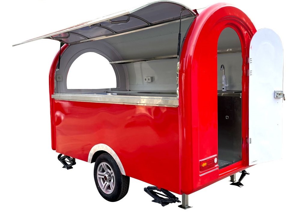 2.1（7Ft）Meter Red Round Trailer