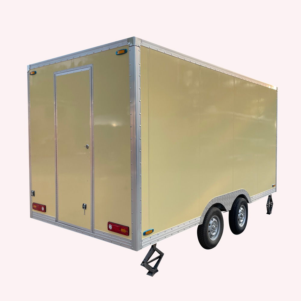4m（13ft）Squqre yellow food trailer