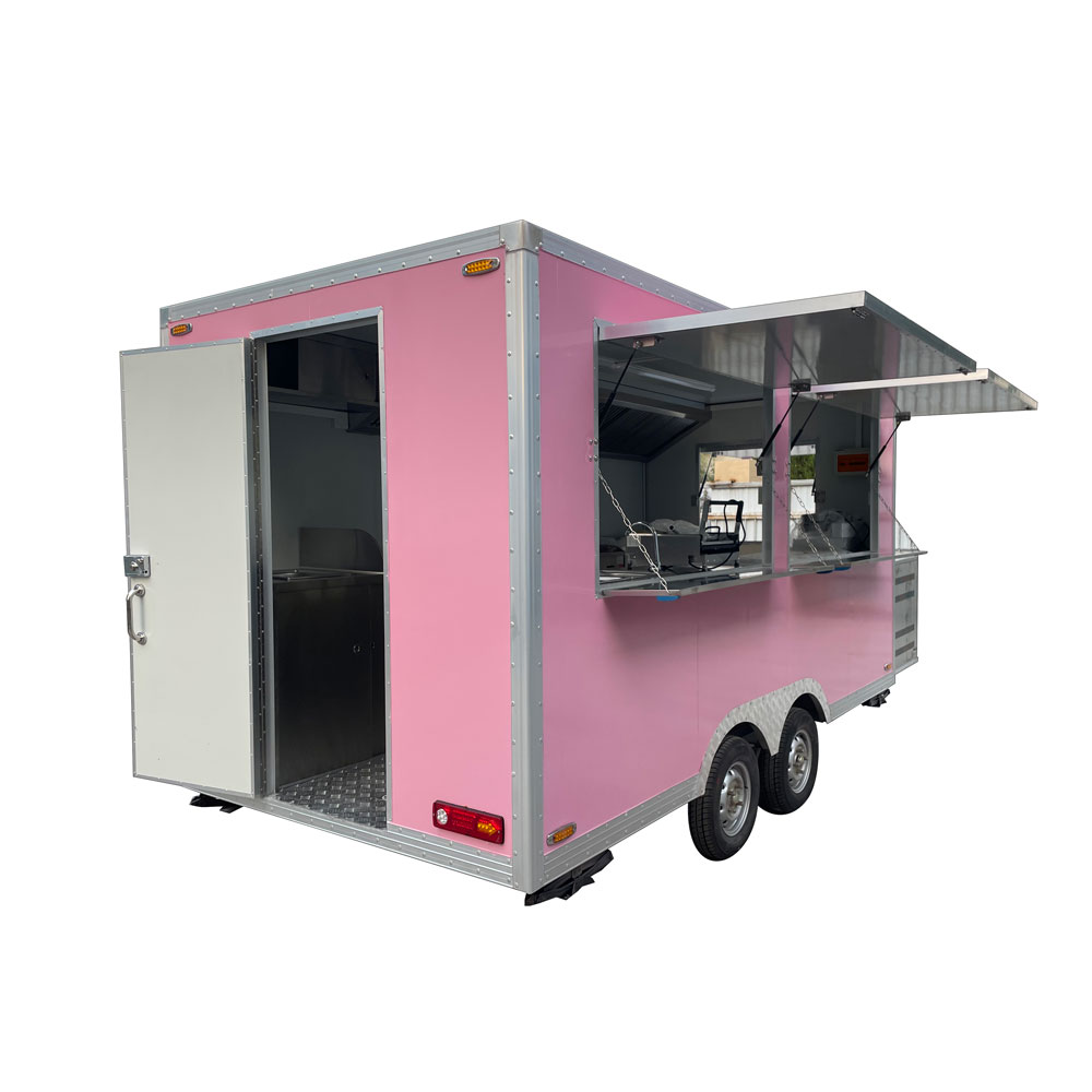4m（13ft） Pink double window trailer