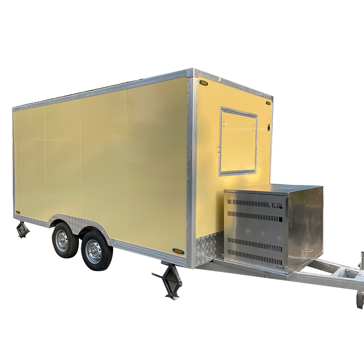 4m（13ft）Squqre yellow food trailer