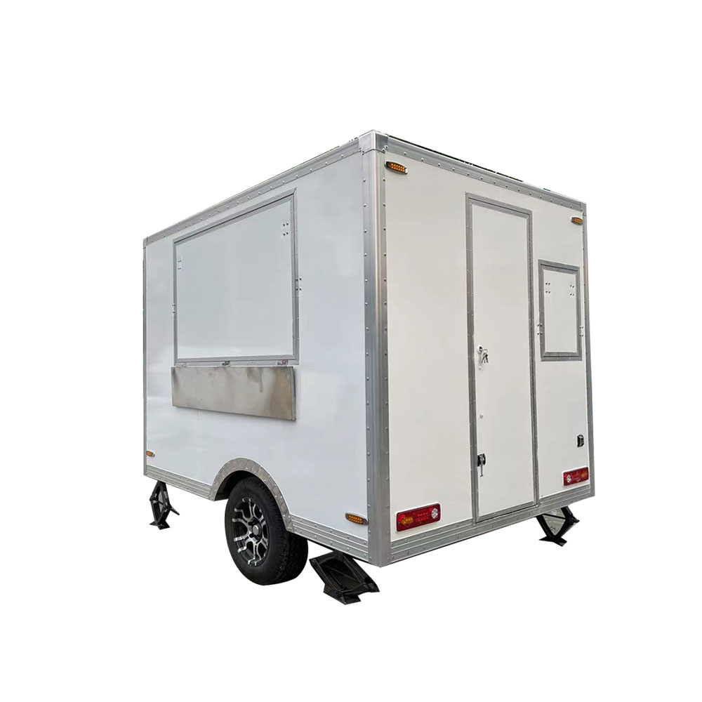 2.1m (7ft) White food trailer