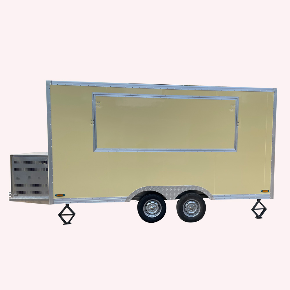 4m（13ft）Squqre yellow food trailer