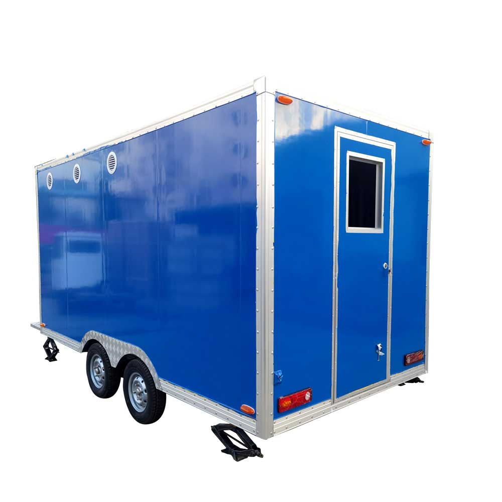 4m (13ft) Squqre blue food trailer