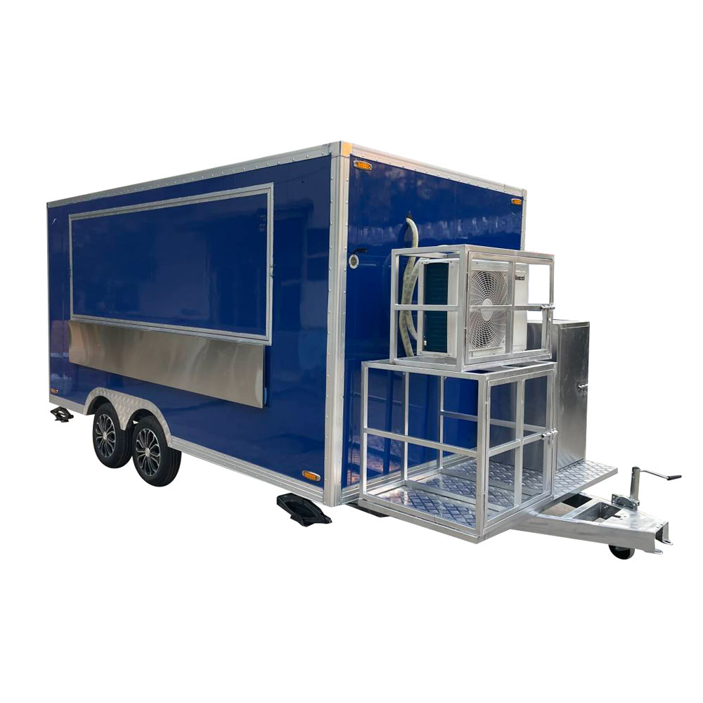 4m（13ft） Blue square food trailer