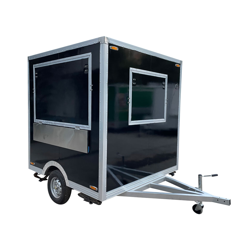 2.1m（7ft） Black square food trailer