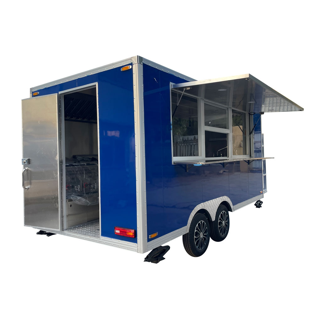 4m（13ft） Blue square food trailer