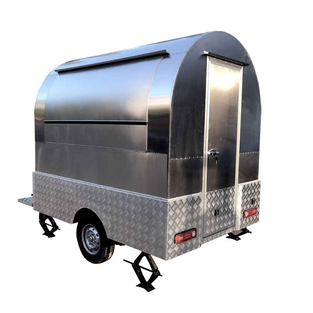 2.3m (7.5ft) Stainless Steel Round Shape Food Trailer
