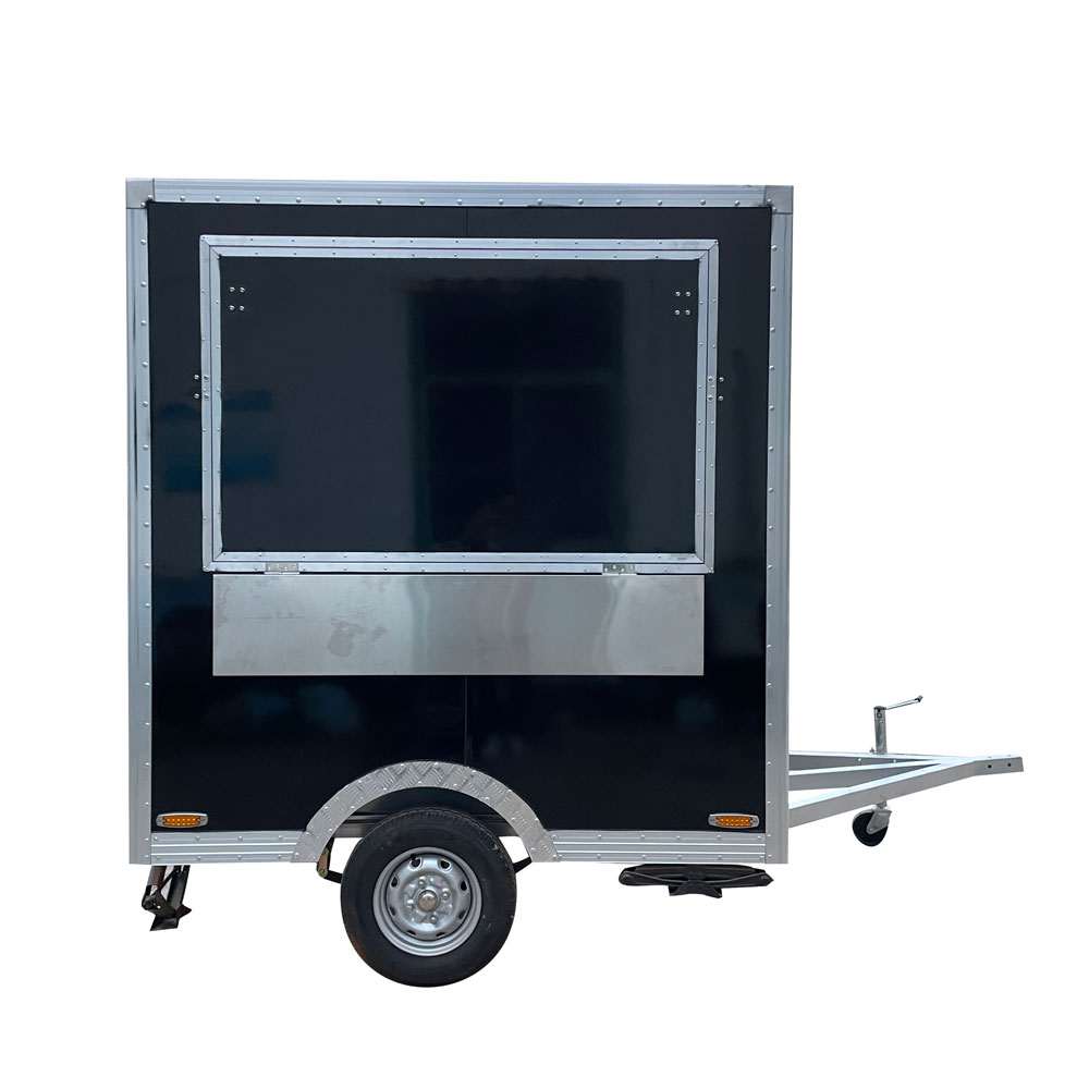 2.1m（7ft） Black square food trailer