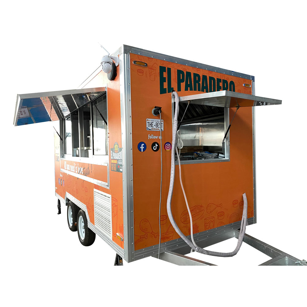 4m (13Ft) White Square Food Trailer