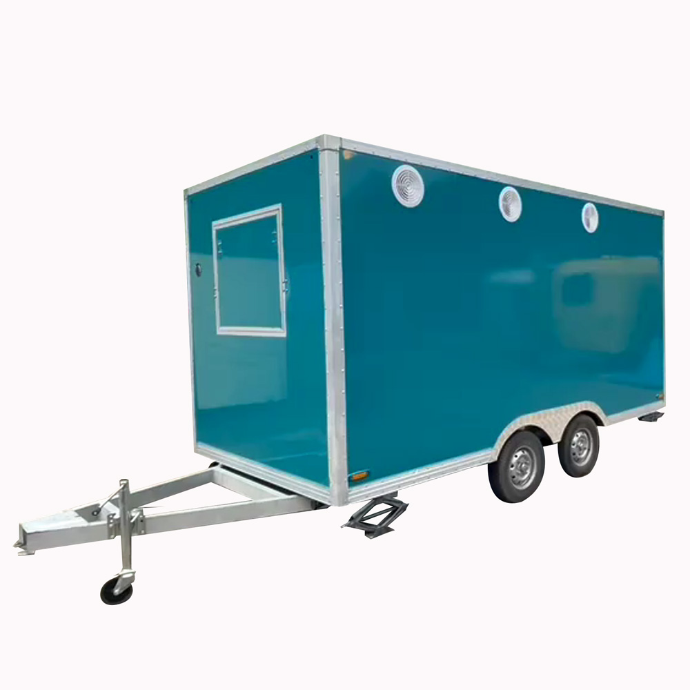 4m（13ft） Squqre blue food trailer