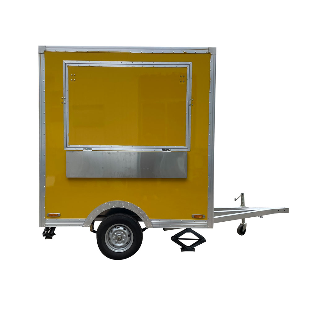 2.1m（7ft） Yellow square food trailer