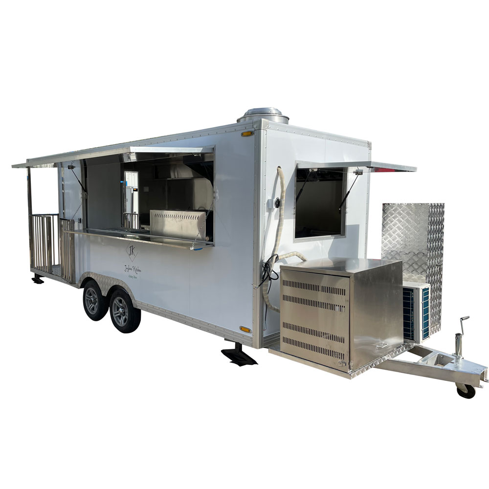 5.5m (18ft) White food trailer