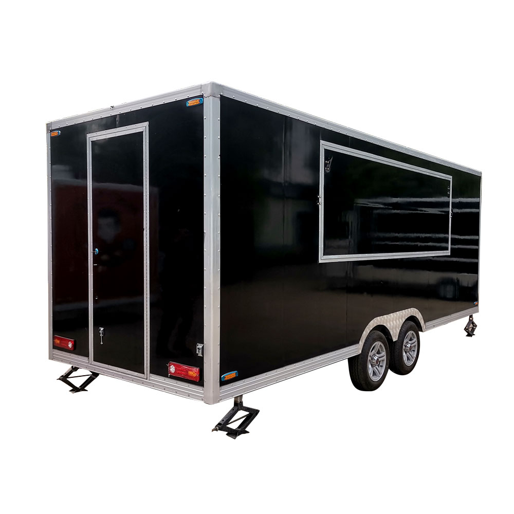 5.5m (18ft)  Black food trailer