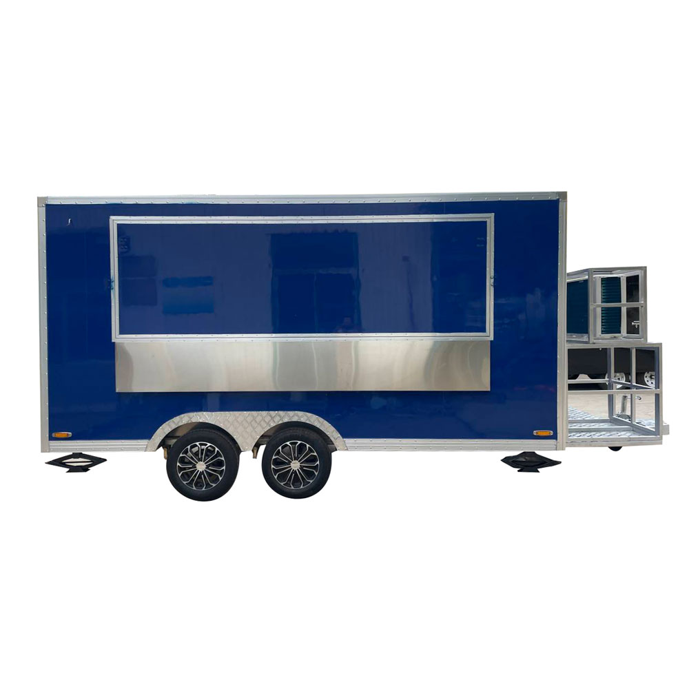 4m（13ft） Blue square food trailer