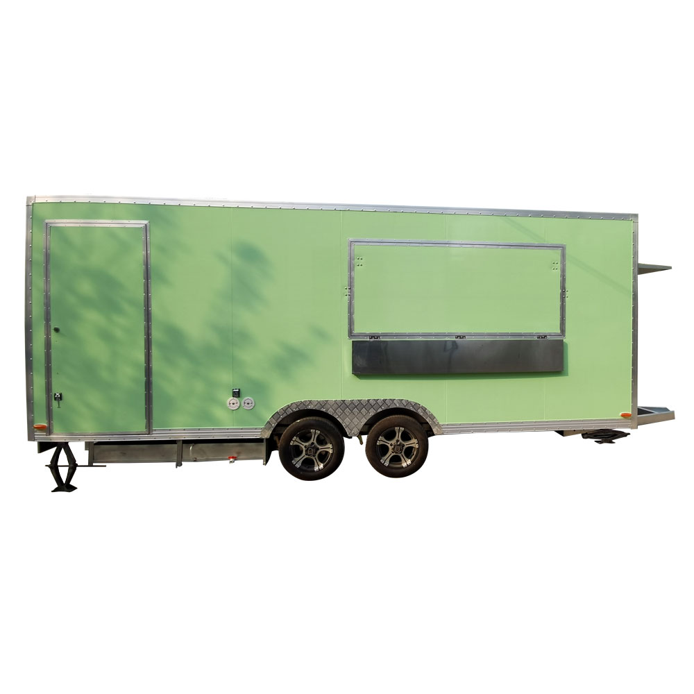 5.5m (18ft) Green Trailer with toilet  