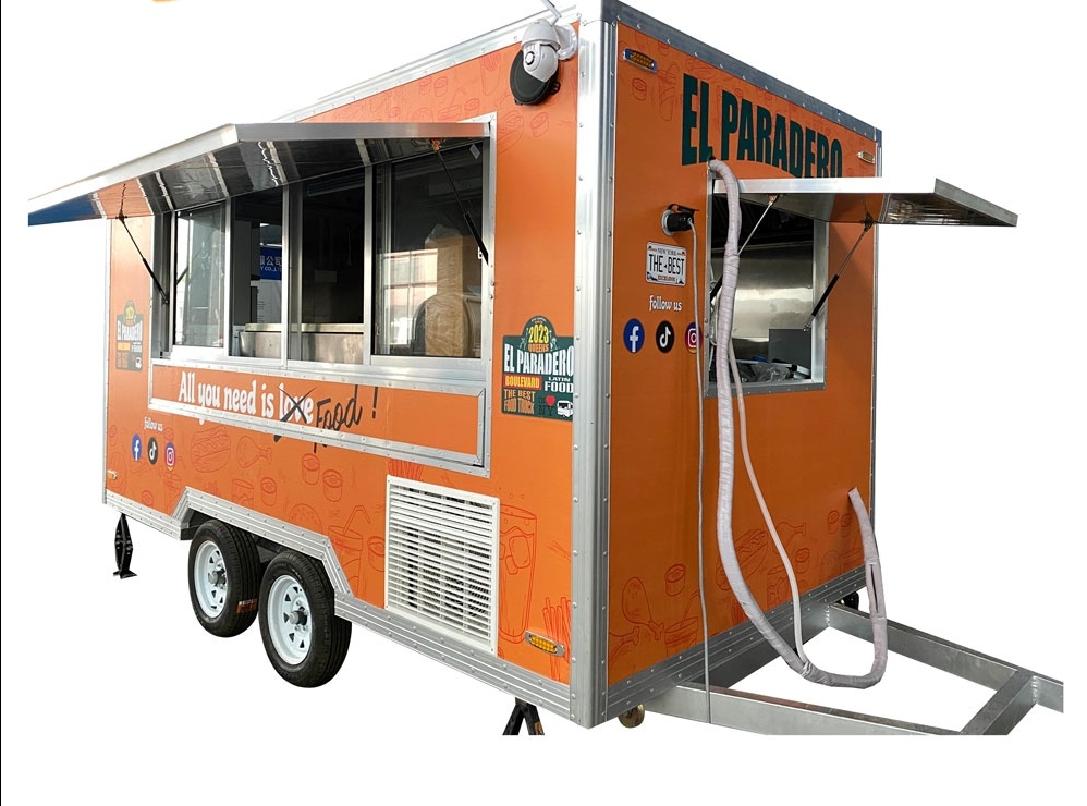 4m (13Ft) White Square Food Trailer