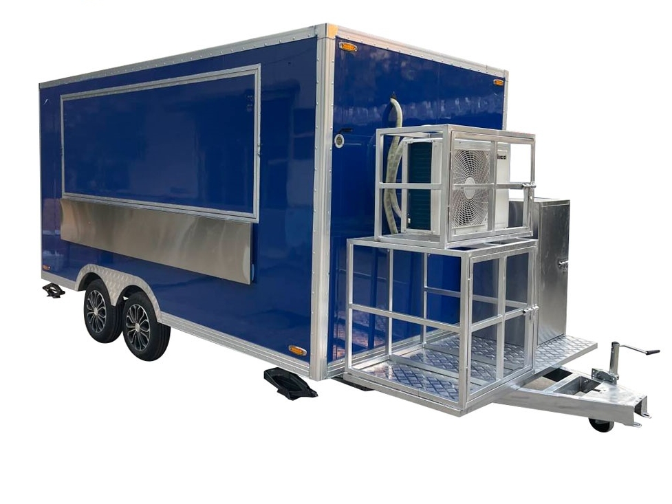 4m（13ft） Blue square food trailer
